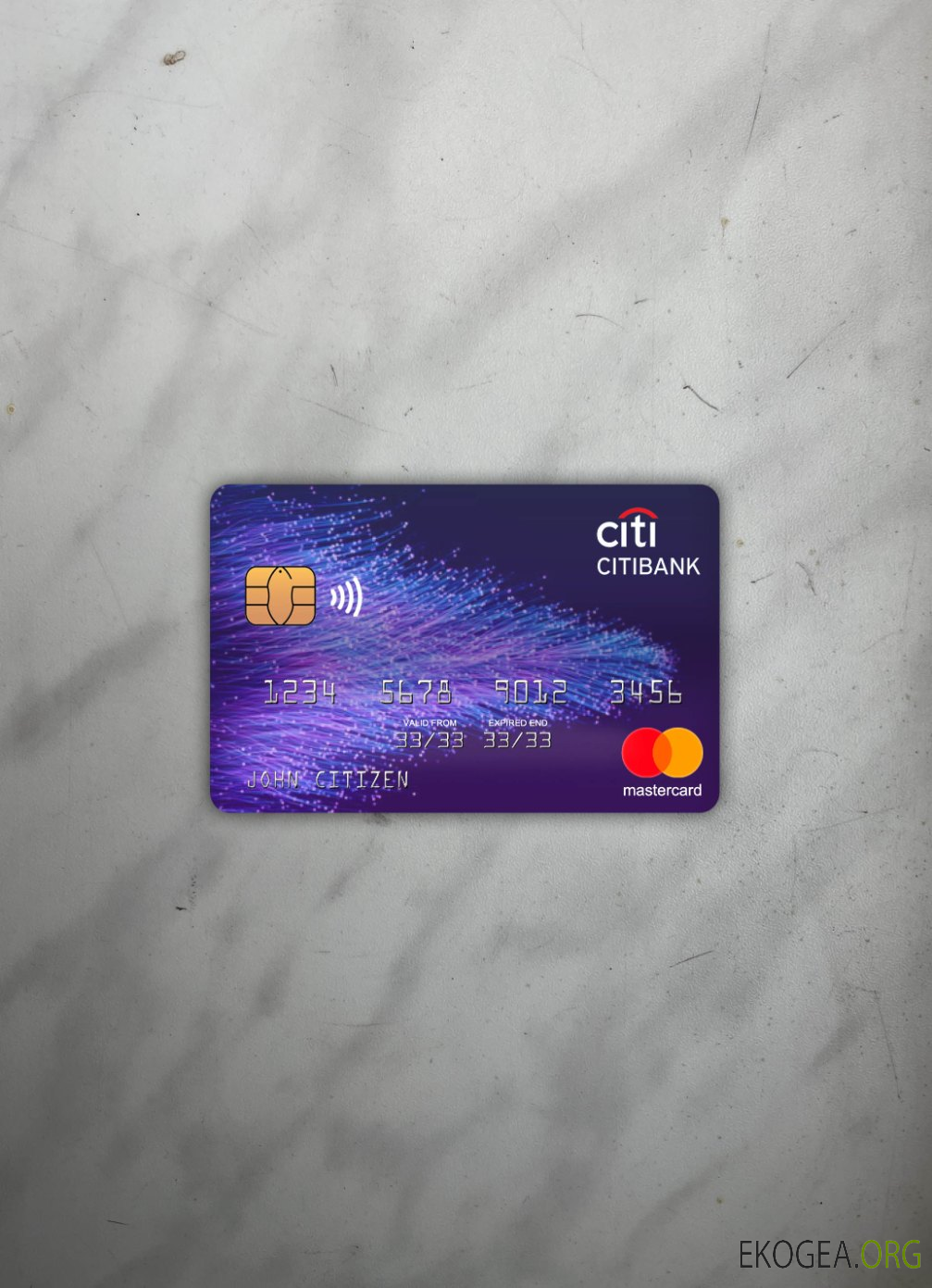 Photolook de la carte mastercard de la Citibank de Hong Kong